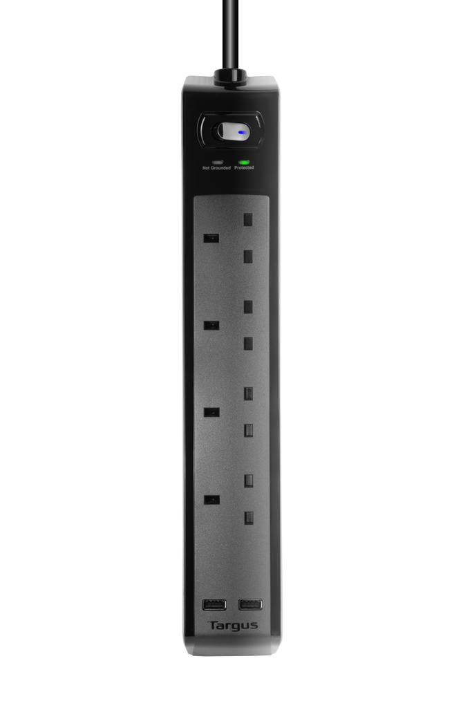 Targus 4位防雷拖板 連兩個智能USB插口 APS10AP-50