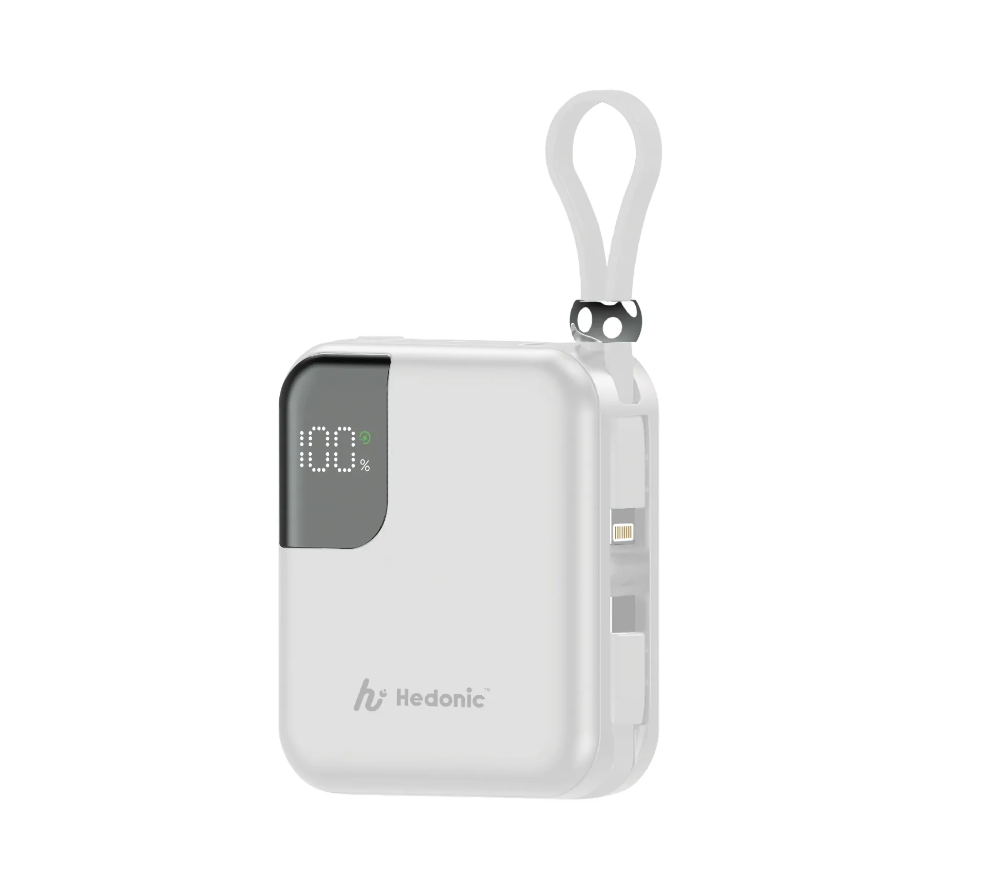 [81060] Hedonic - PD 3.0 20W Lightning
& USB-C Tiny Gen III 10000mAh
Portable Battery
White